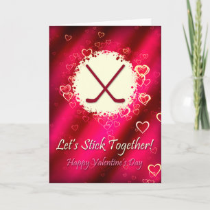 Cartes Pour Fêtes Annuelles Hockey Stick Together Valentine's Day Card