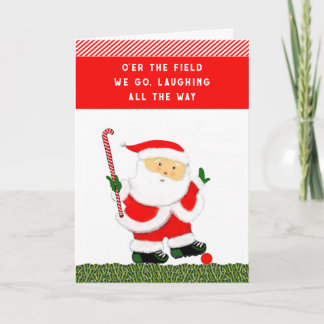 Cartes Pour Fêtes Annuelles Hockey sur gazon de Noël