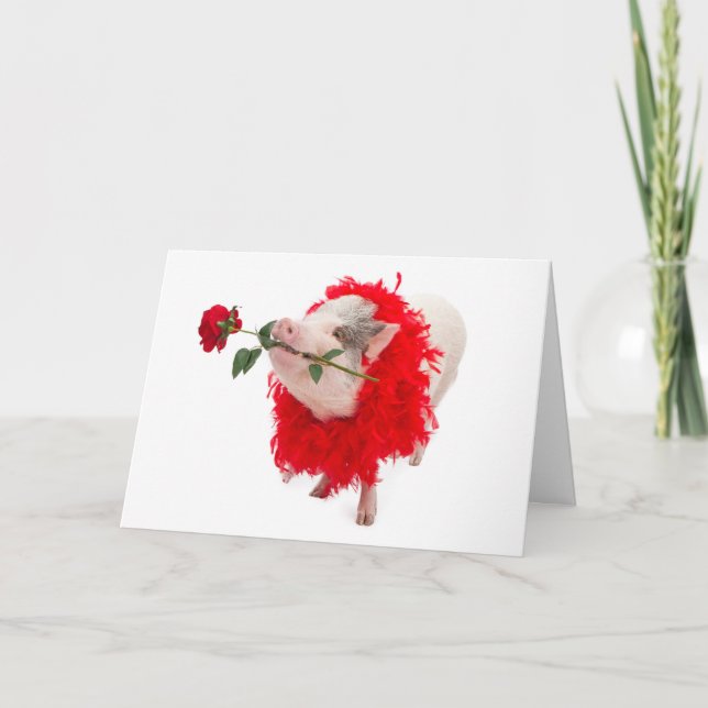 Cartes Pour Fêtes Annuelles Hog You to Myself - Love Expression Card (Devant)