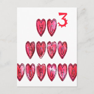 Cartes Pour Fêtes Annuelles Hoho ! Père Noël coeur cool texte Noël amour desi