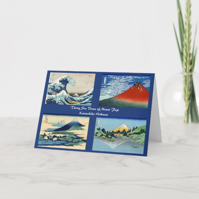 Cartes Pour Fêtes Annuelles Hokusai - Bonne année / 36 Vues du Mont Fuji (Devant)