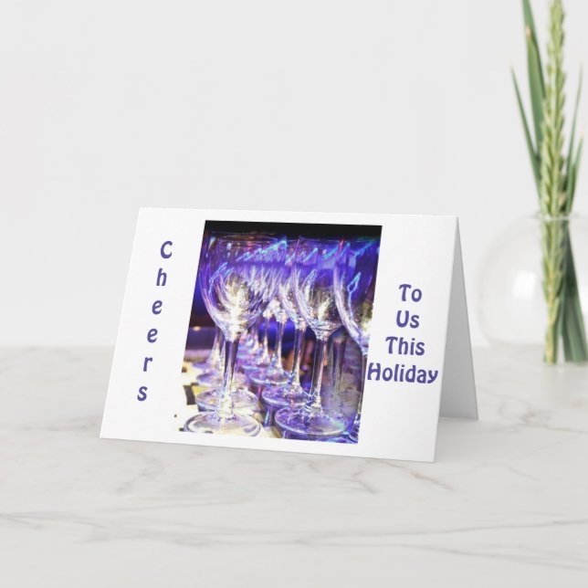 CARTES POUR FÊTES ANNUELLES "HOLDIDAY TOAST" POUR VOUS ET MOI JETER NOËL (Devant)