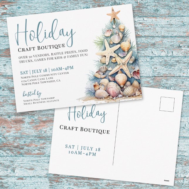 Cartes Pour Fêtes Annuelles Holiday Boutique Market Postcard (Holiday Boutique Market )