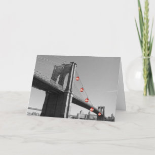 Cartes Pour Fêtes Annuelles Holiday Card - Brooklyn Bridge DISCOUNT