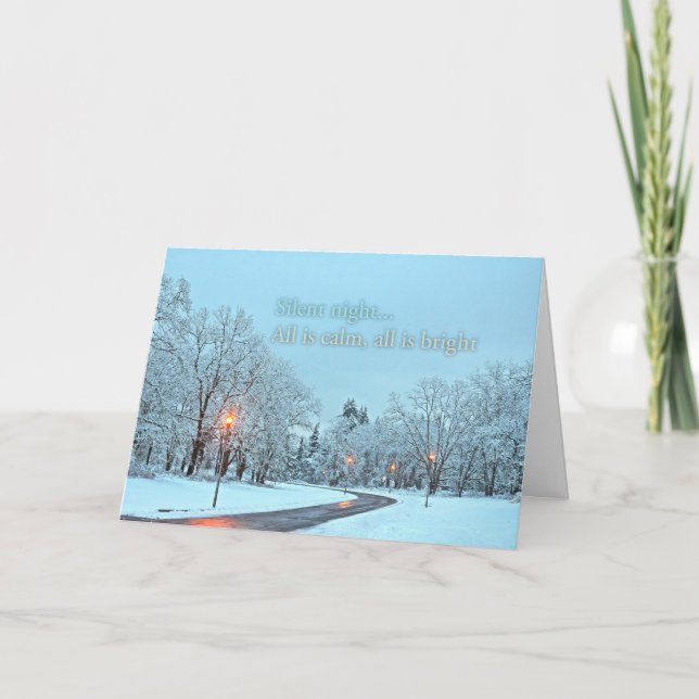 Cartes Pour Fêtes Annuelles Holiday Card - Silent Night - with description (Devant)
