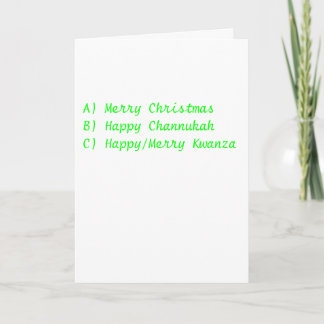 Cartes Pour Fêtes Annuelles Holiday Card that Covers Everyone!