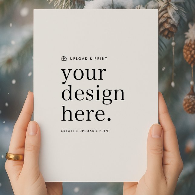 Cartes Pour Fêtes Annuelles Holiday Card | Your Design Upload Christmas Cards (A DIY flat holiday card template to upload your own design from  Photoshop, Canva & more!)
