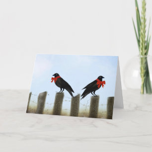 Cartes Pour Fêtes Annuelles Holiday Crow