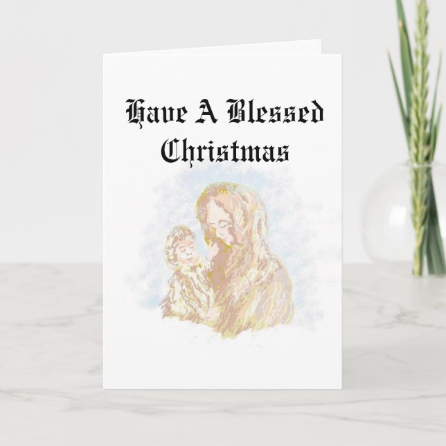 Cartes Pour Fêtes Annuelles Holiday G card : Blessed Christmas (Devant)