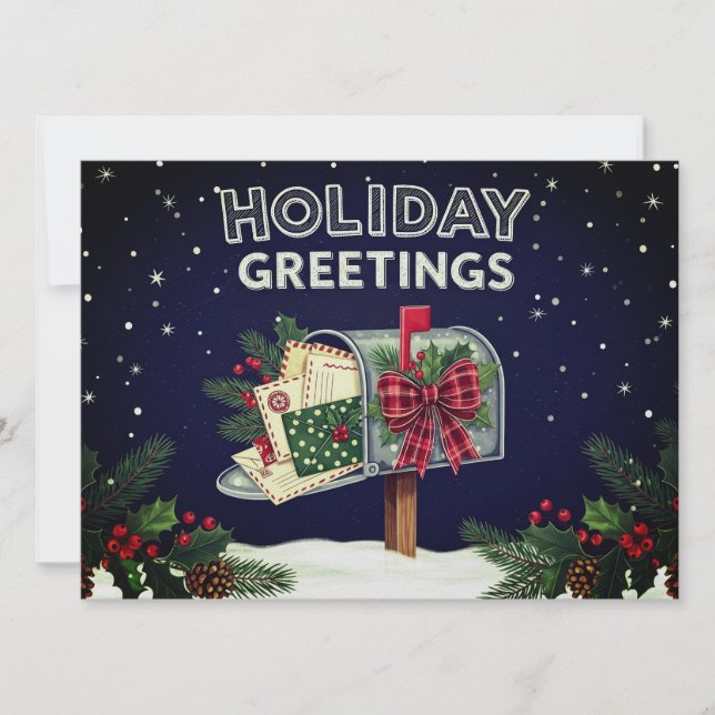 Cartes Pour Fêtes Annuelles Holiday greetings Christmas holiday greetings card (Devant)