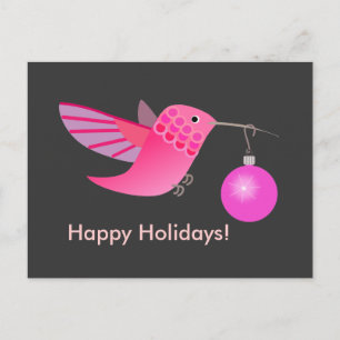 Cartes Pour Fêtes Annuelles Holiday Hummingbird