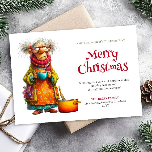 Cartes Pour Fêtes Annuelles Holiday Humor Woman Custom Printable Greeting (Holiday Humor Woman Custom Printable Greeting)