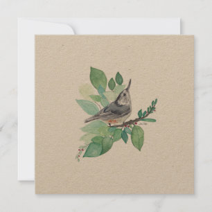 Cartes Pour Fêtes Annuelles Holiday Nuthatch Bird