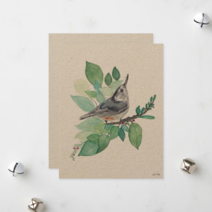Cartes Pour Fêtes Annuelles Holiday Nuthatch Bird