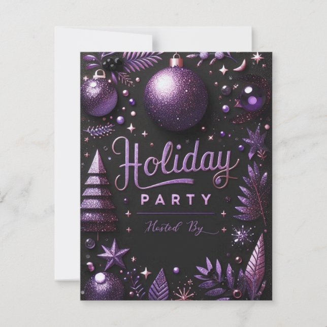 Cartes Pour Fêtes Annuelles Holiday Party Personalize Card (Devant)