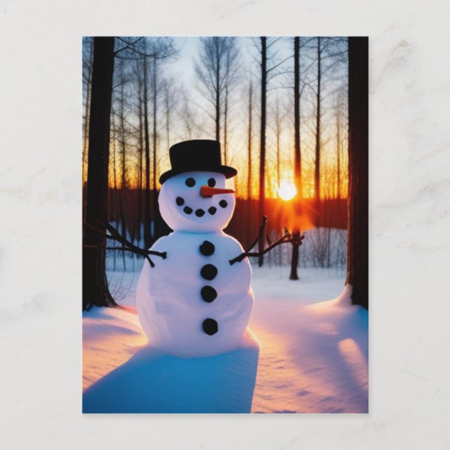 Cartes Pour Fêtes Annuelles Holiday Snowman (Devant)