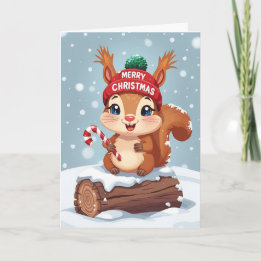 Cartes Pour Fêtes Annuelles Holiday Squirrel