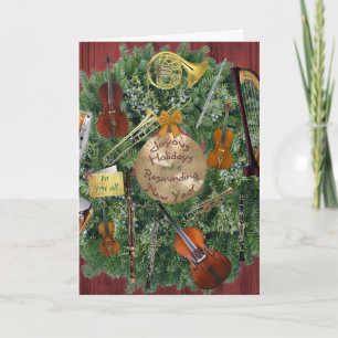 Cartes Pour Fêtes Annuelles Holiday Wreath
