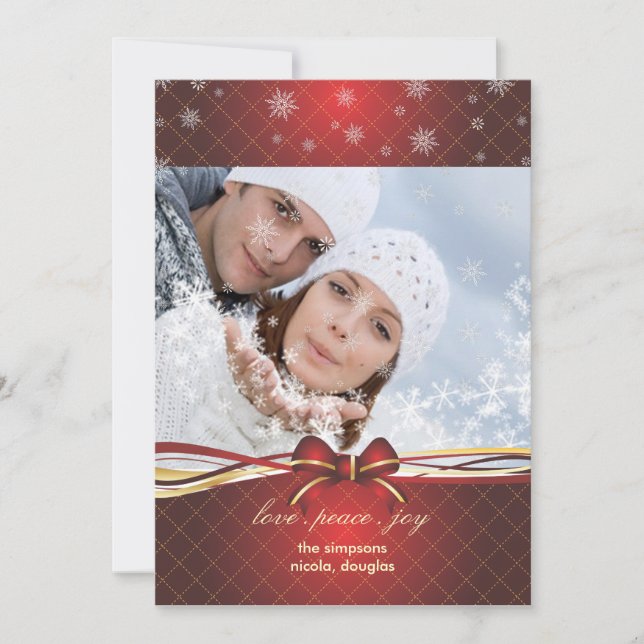 Cartes Pour Fêtes Annuelles Holidays photocards, customize your text (back) (Devant)