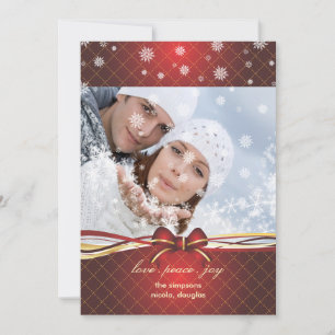 Cartes Pour Fêtes Annuelles Holidays photocards, customize your text (back)
