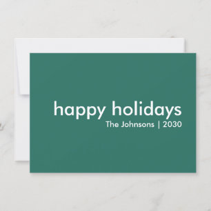 Cartes Pour Fêtes Annuelles Holidays Simple Forest Green