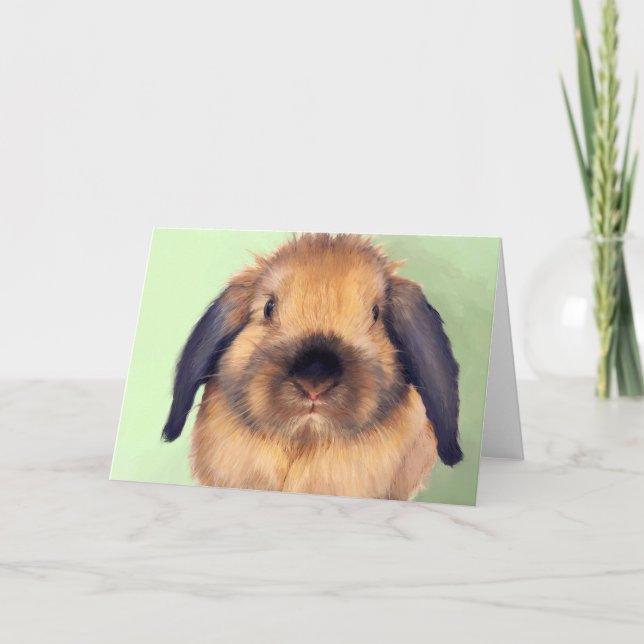 Cartes Pour Fêtes Annuelles Holland Lop (Devant)