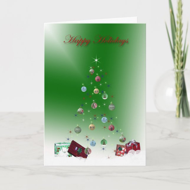 Cartes Pour Fêtes Annuelles Hollow Tree Happy Holiday Card (Devant)