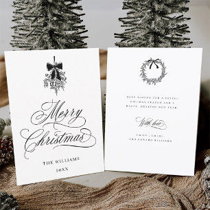 Cartes Pour Fêtes Annuelles Holly Berry Bouquet Romantique Photo Appartement