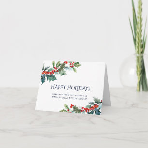 Cartes Pour Fêtes Annuelles Holly Berry Christmas Mistletoe Salutation d'entre