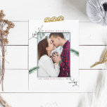 Cartes Pour Fêtes Annuelles Holly Branches Photo Christmas Card<br><div class="desc">Simple yet striking,  these holly branches photo Christmas cards will be perfect to send out to your family and friends this holiday season. The design is easy to personalize to make them unique to you and your family.</div>