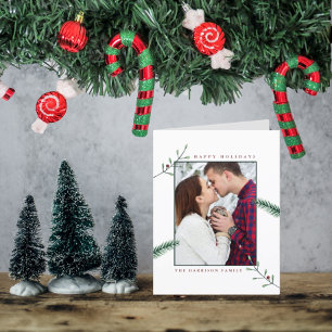 Cartes Pour Fêtes Annuelles Holly Branches Photo Noël