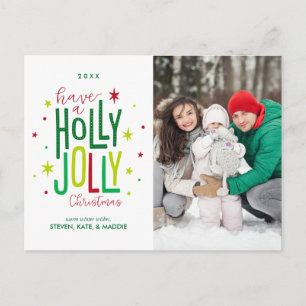 Cartes Pour Fêtes Annuelles Holly Jolly Christmas