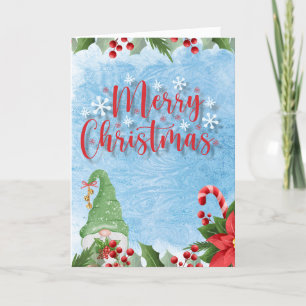 Cartes Pour Fêtes Annuelles Holly Jolly Gnome