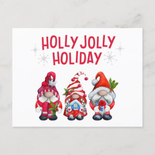 Cartes Pour Fêtes Annuelles Holly Jolly Gnomes Holiday