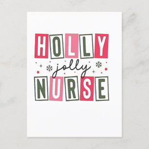 Cartes Pour Fêtes Annuelles Holly Jolly Infirmière Noël Noël Noël Noël Noël No
