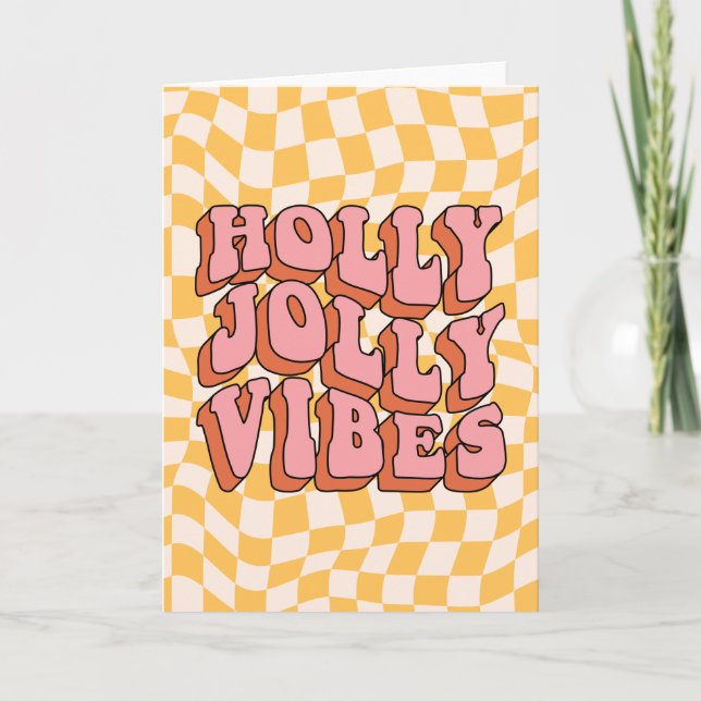 Cartes Pour Fêtes Annuelles Holly Jolly Vibes - Retro Holiday Cheval (Devant)