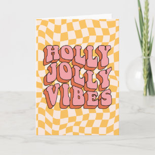 Cartes Pour Fêtes Annuelles Holly Jolly Vibes - Retro Holiday Cheval