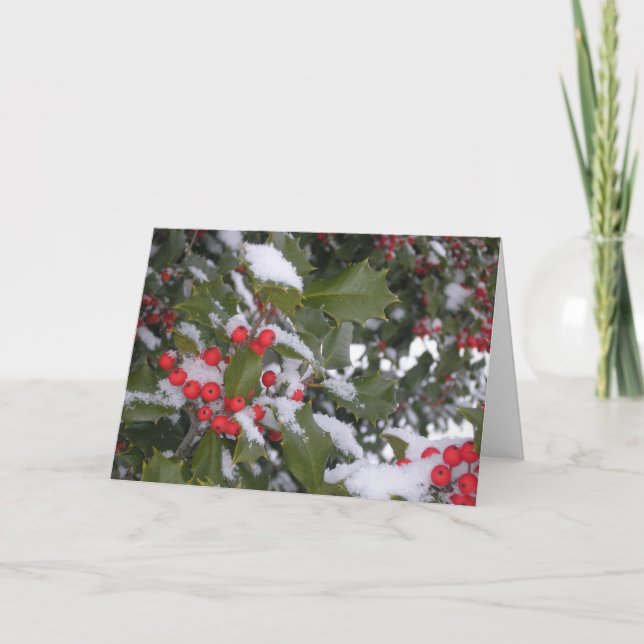 Cartes Pour Fêtes Annuelles "Hollyberry" (Devant)
