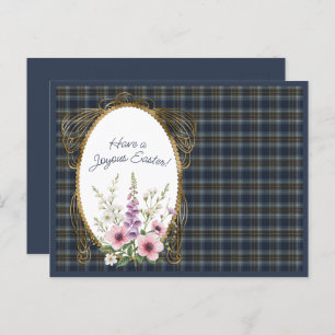 Cartes Pour Fêtes Annuelles Holyrood Original Scottish Tartan Pâques Floral