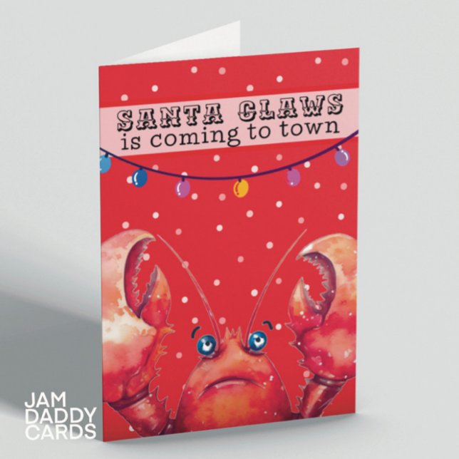 Cartes Pour Fêtes Annuelles Homard des Fêtes de Noël  (Créateur téléchargé)