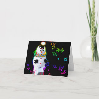 Cartes Pour Fêtes Annuelles Homme de neige