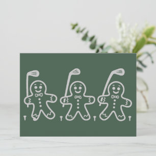 Cartes Pour Fêtes Annuelles Homme en pain d'épice de golf de Noël
