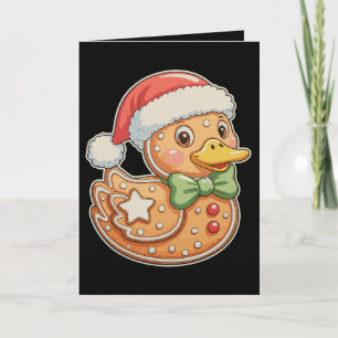 Cartes Pour Fêtes Annuelles Homme en pain d'épices Canard Noël Xmas Vacances