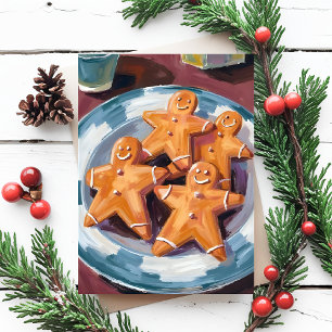 Cartes Pour Fêtes Annuelles Homme en pain d'épices Cookies   Joyeux Noël