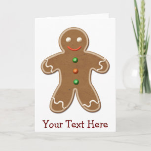 Cartes Pour Fêtes Annuelles Homme en pain d'épices de Noël