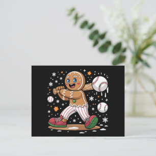 Cartes Pour Fêtes Annuelles Homme en pain d'épices de Noël Joueur de baseball 