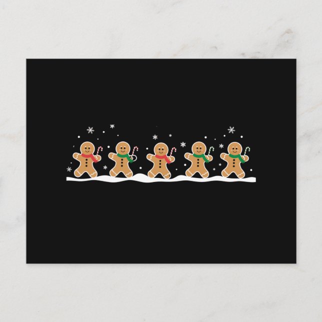 Cartes Pour Fêtes Annuelles Homme en pain d'épices Mignon Noël Fête Pâtissier  (Devant)