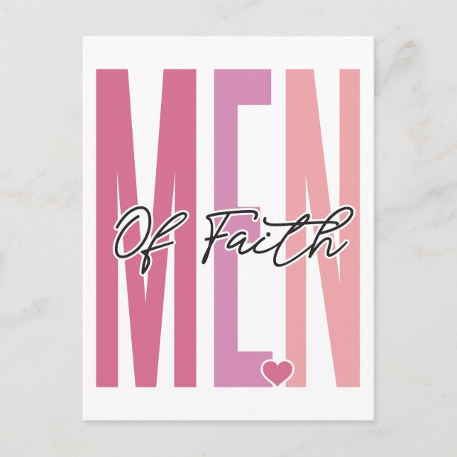 Cartes Pour Fêtes Annuelles Hommes de foi, croyez en Dieu, faites confiance à  (Devant)