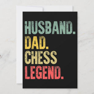 Cartes Pour Fêtes Annuelles Hommes Drôle Mari Cadeau Papa Échecs Légende