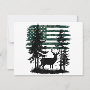 Cartes Pour Fêtes Annuelles Hommes Enfants Garçons Chasse Chemise Deer Hunters